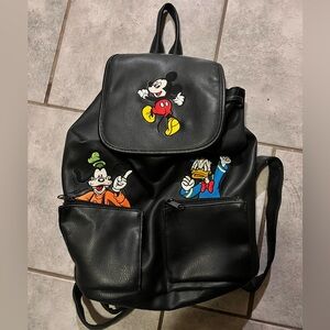 Disney Black Backpack with Iconic Characters
